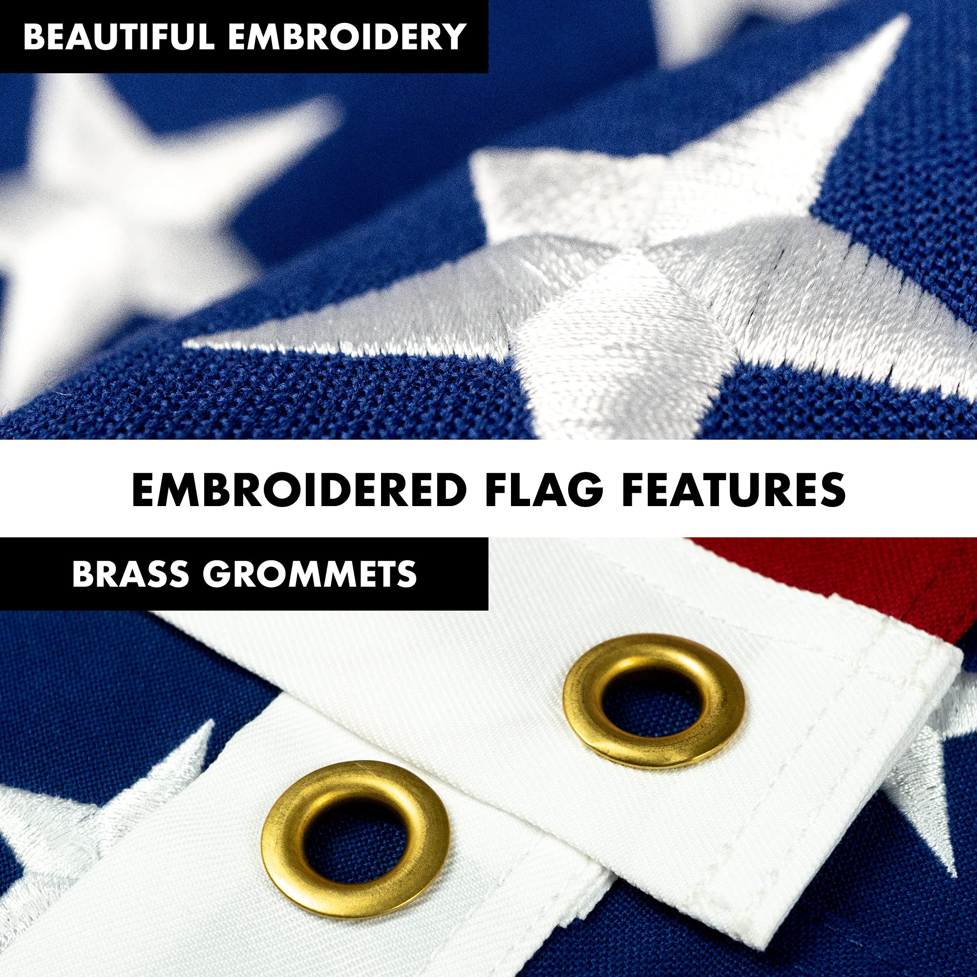 5FT Spinning Flagpole with 2x3FT American Flag - Heavy Duty Aluminum Pole, Brass Grommets & Durable Polyester Fabric for Outdoor Use - Perfect for Homes, Gardens, and Patriotic Events