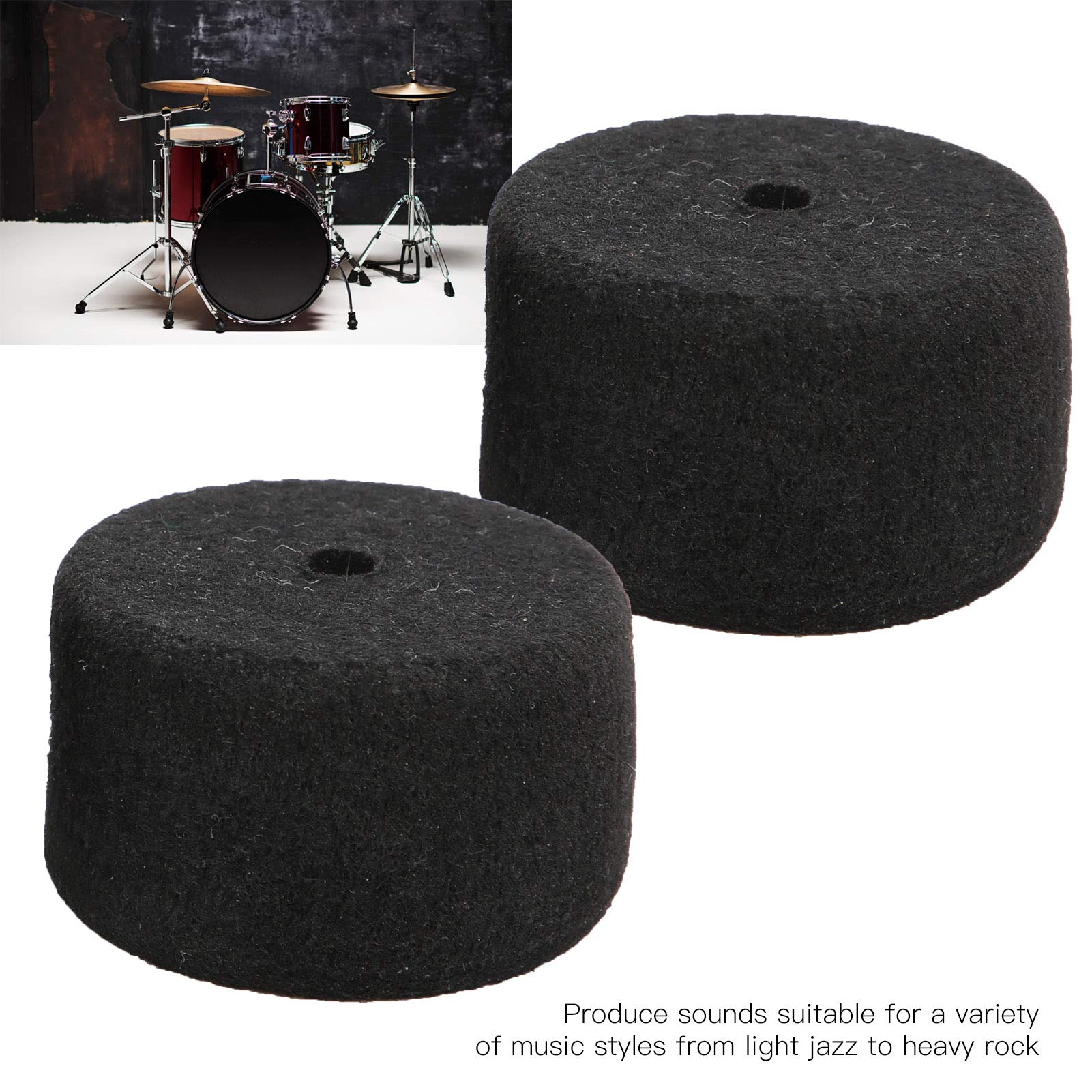 Premium Drum Pedal Beater Head with Soft Felt Stand & Washer - Heavy-Duty Replacement Accessory for Drum Kits - Perfect for Rock, Jazz & Studio Drumming