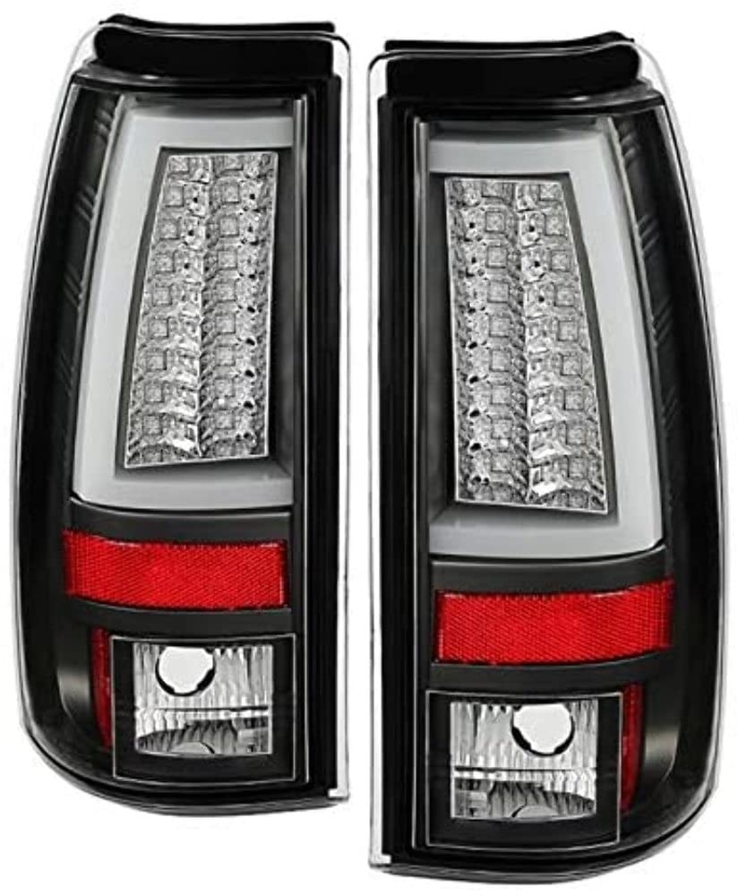 Spyder 5081919 LED Tail Lights for 2003-2006 Chevy Silverado 1500/2500 & 2007 Silverado Classic (Excludes Stepside) - Black | Enhanced Visibility & Style for Night Driving & Custom Truck Builds