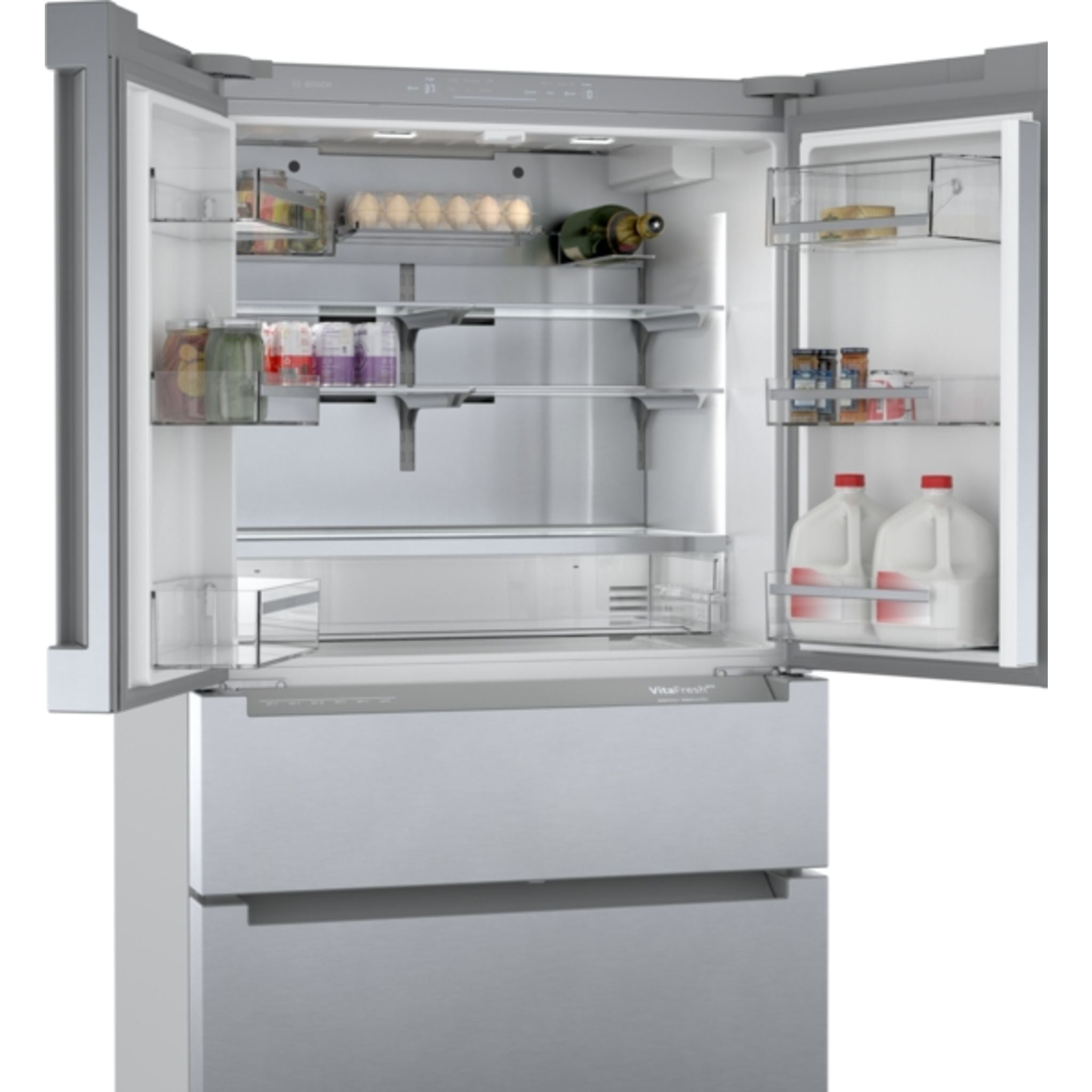 Bosch 36 Inch French Door Refrigerator (B36CL80ENS) - Stainless Steel, Energy Star Certified - Perfect for Modern Kitchens & Open Floor Plans