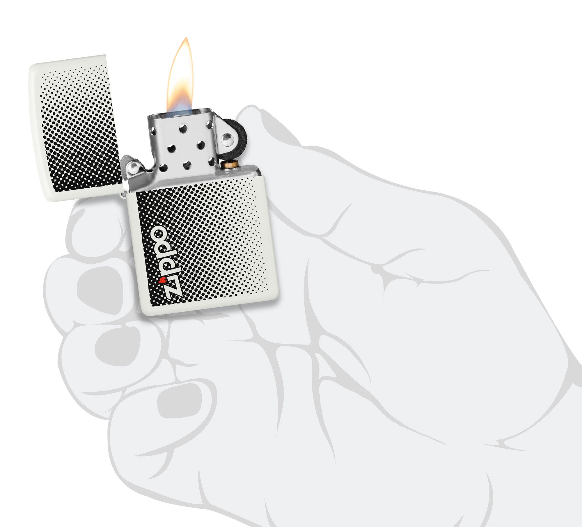 Static Zippo Lighter - Windproof Refillable Metal Lighter with Classic Design for Outdoor Camping, Hiking & Everyday Use