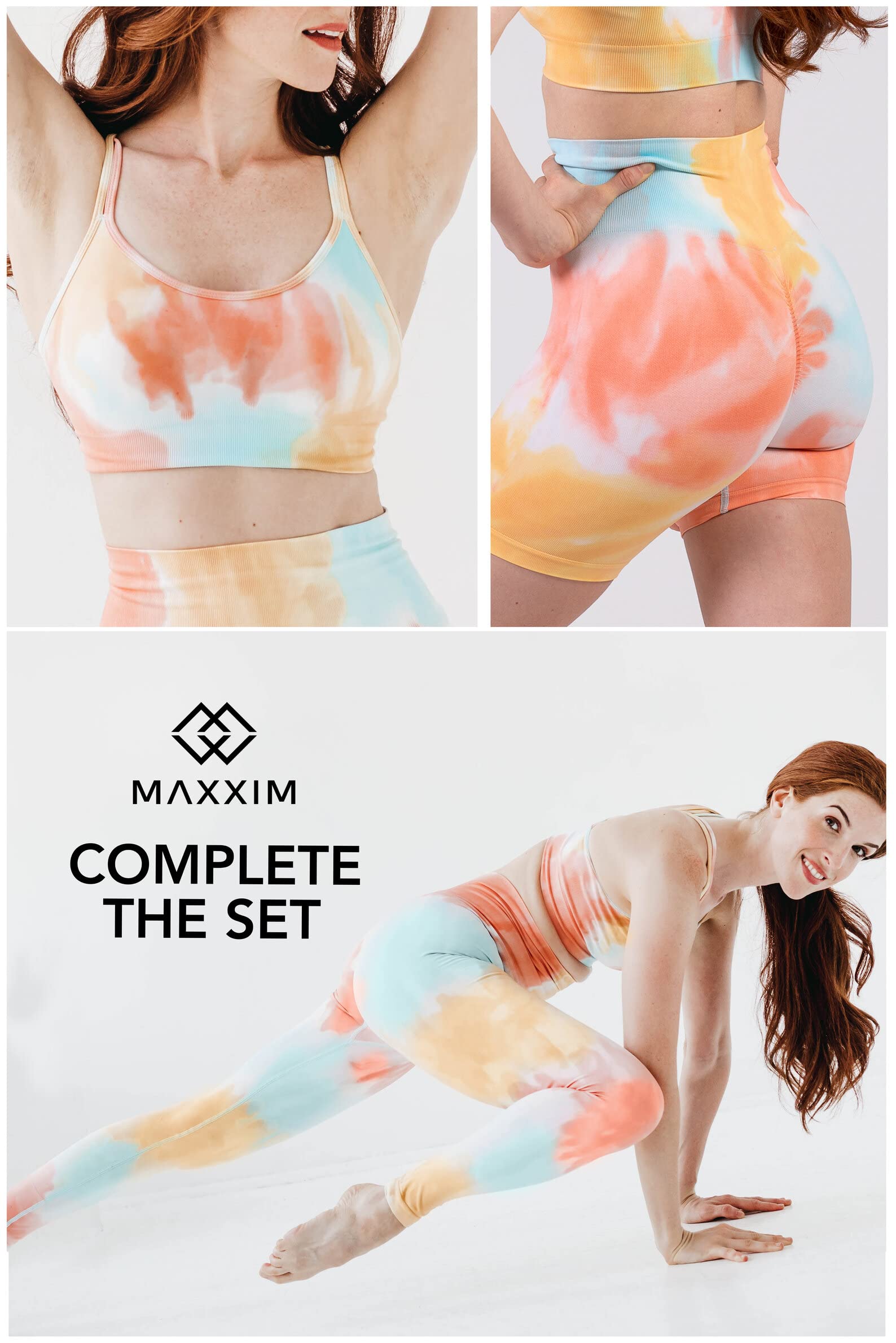 MAXXIM Women's High Waisted Seamless Workout Leggings - Scrunch Butt Yoga Pants for Gym, Running & Fitness - Perfect for Active Lifestyle & Lounge Wear