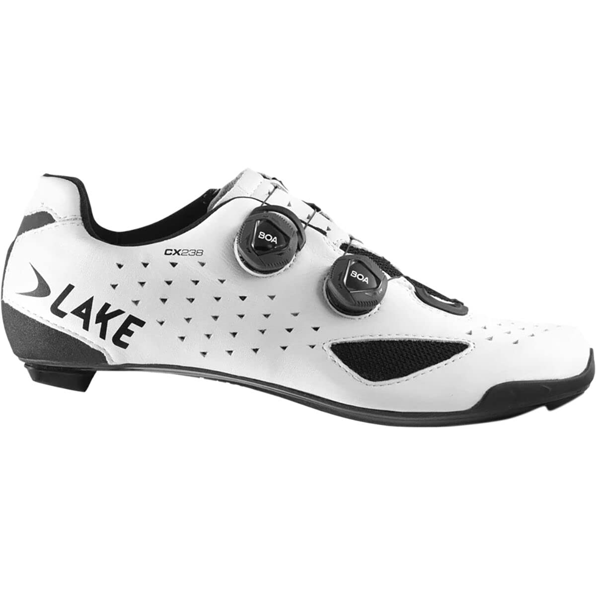 Lake Cycling CX 238 Road Bike Shoes - Double BOA Fit System & Carbon Fiber Sole for Enhanced Performance - Perfect for Road Racing, Triathlons & Indoor Cycling Training