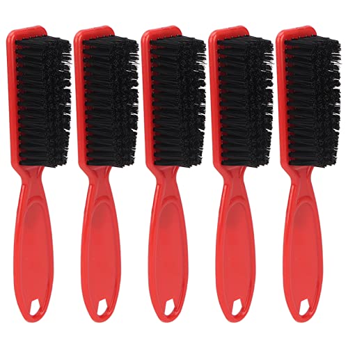 EXCLUZO Beard Brush for Men - Lightweight Styling Brush with Comfortable Grip & Reinforced Handle, Nylon Bristles for Smoothing & Broken Hair Cleaning (Red) - Perfect for Daily Grooming, Beard Maintenance & Travel Use