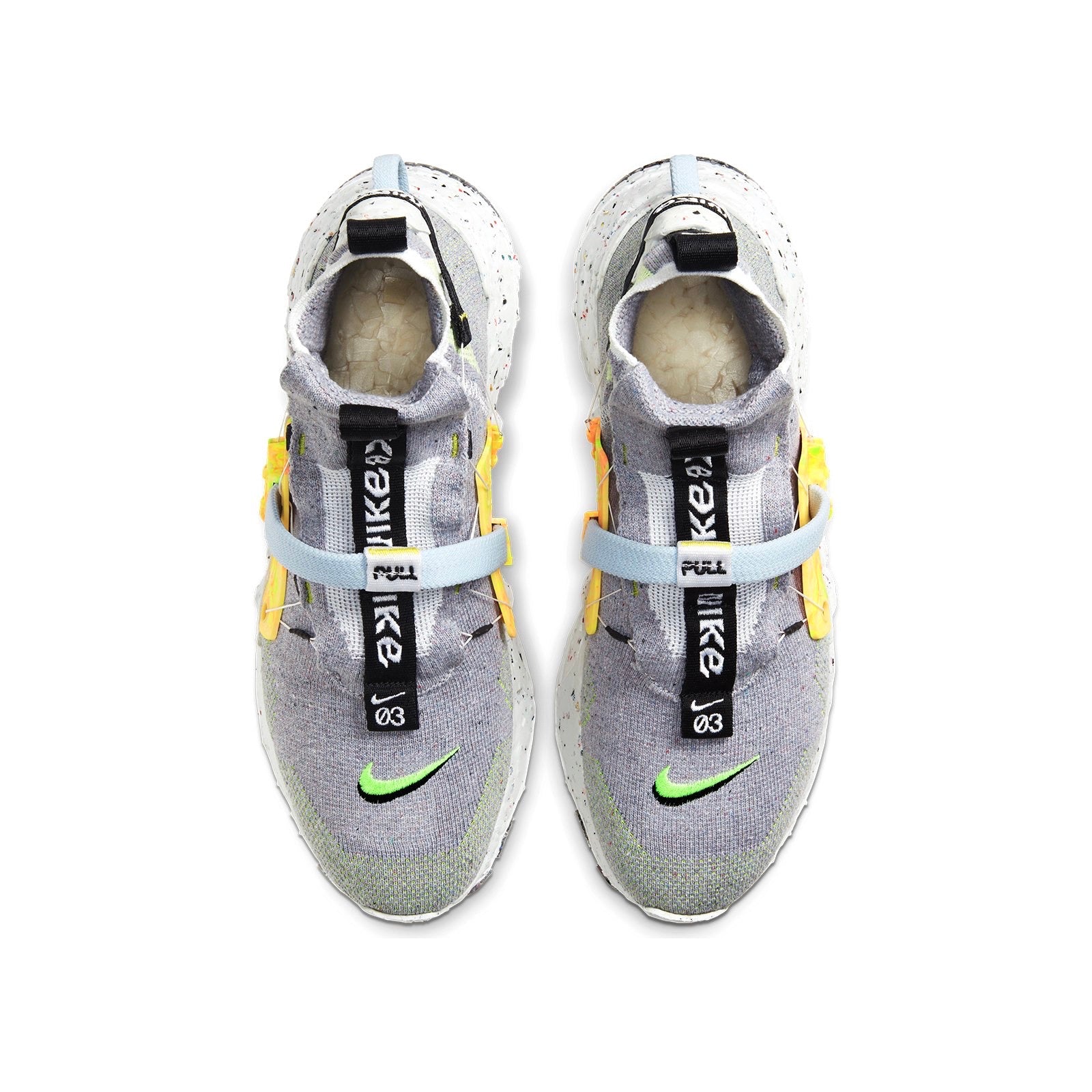 Nike Space Hippie 03 Running Shoes - Grey Volt Glow Photon Dust Colorway | Sustainable Recycled Materials | Lightweight & Comfortable for Jogging, Gym Workouts & Casual Wear
