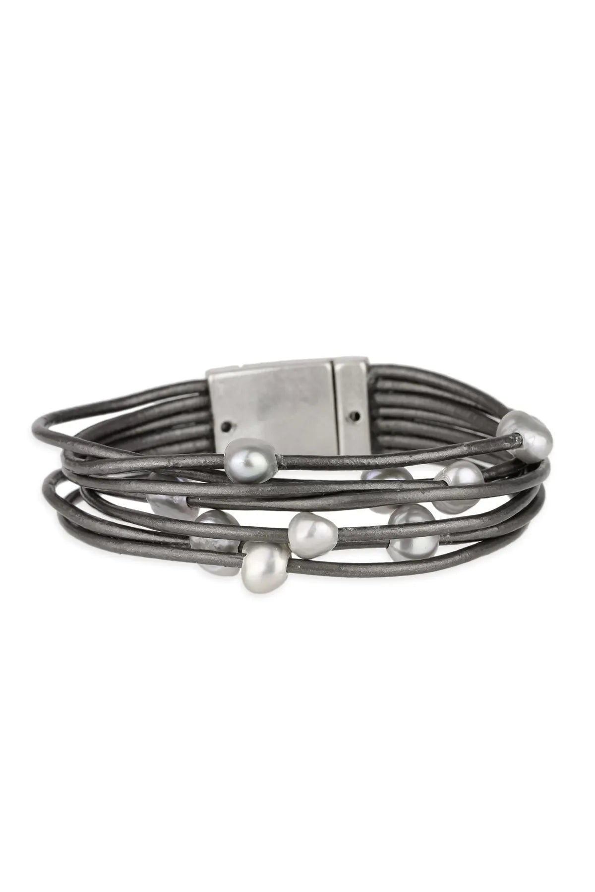 Elegant Multi Strand Leather Pearl Bracelet for Women - Perfect for Weddings, Parties & Special Occasions