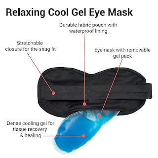 Jay Cooling Gel Eye Mask for Dark Circles & Dry Eyes – Soothing Relief for Eye Pain, Redness & Puffiness | Reusable Sleeping Eye Patches for Men & Women | Perfect for Travel, Work & Relaxation