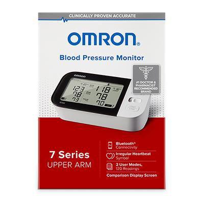 Omron BP7350 Bluetooth 7 Series Upper Arm Blood Pressure Monitor - Wireless & Accurate Home Use for Adults, Track Readings via App - Ideal for Hypertension Monitoring & Heart Health Management