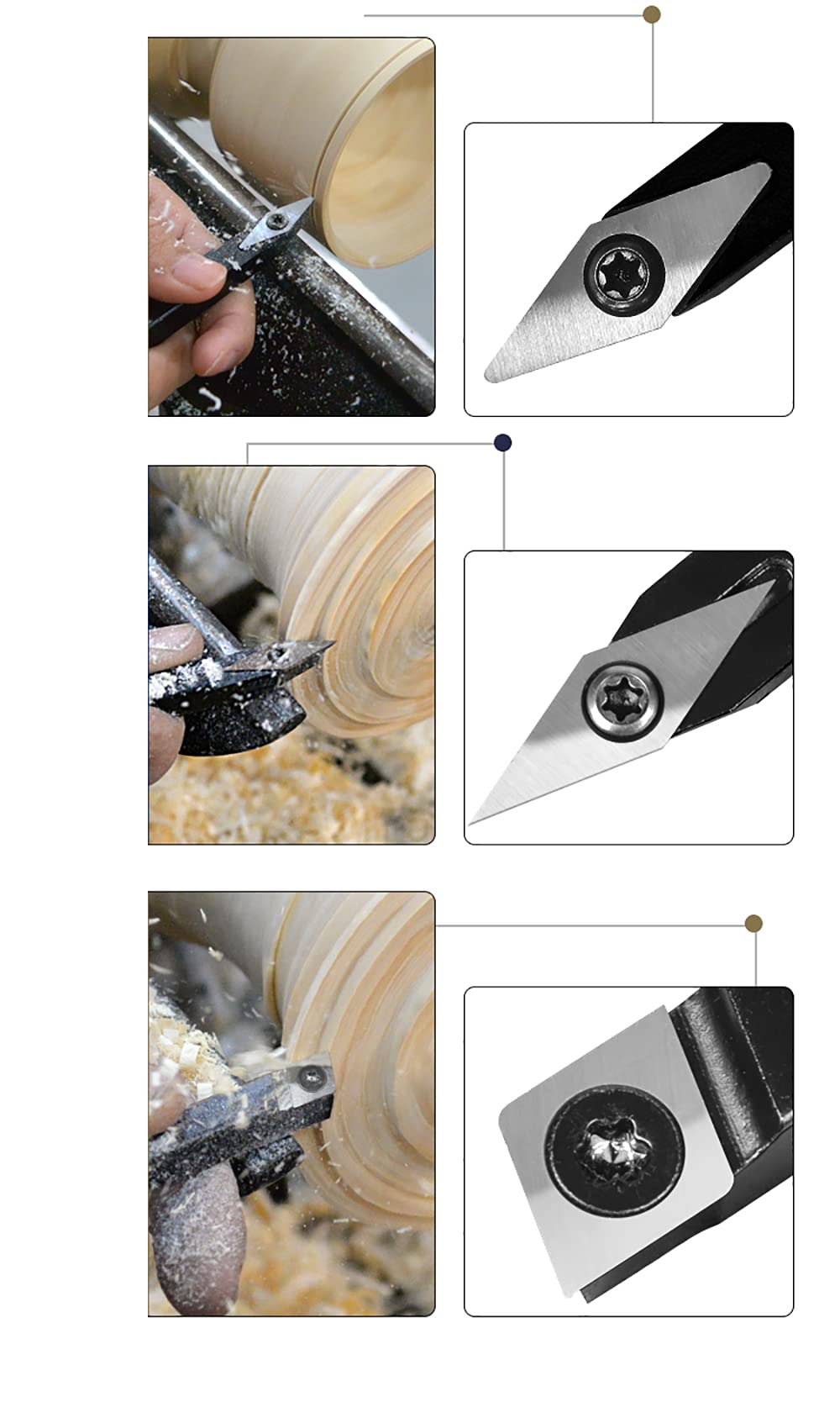 10PCS Woodworking Turning Tool Set - Disposable Handheld Rotary Cutting Knife for Wood Lathe & Right Angle Cutter | Perfect for DIY Woodworking Projects & Professional Woodturning