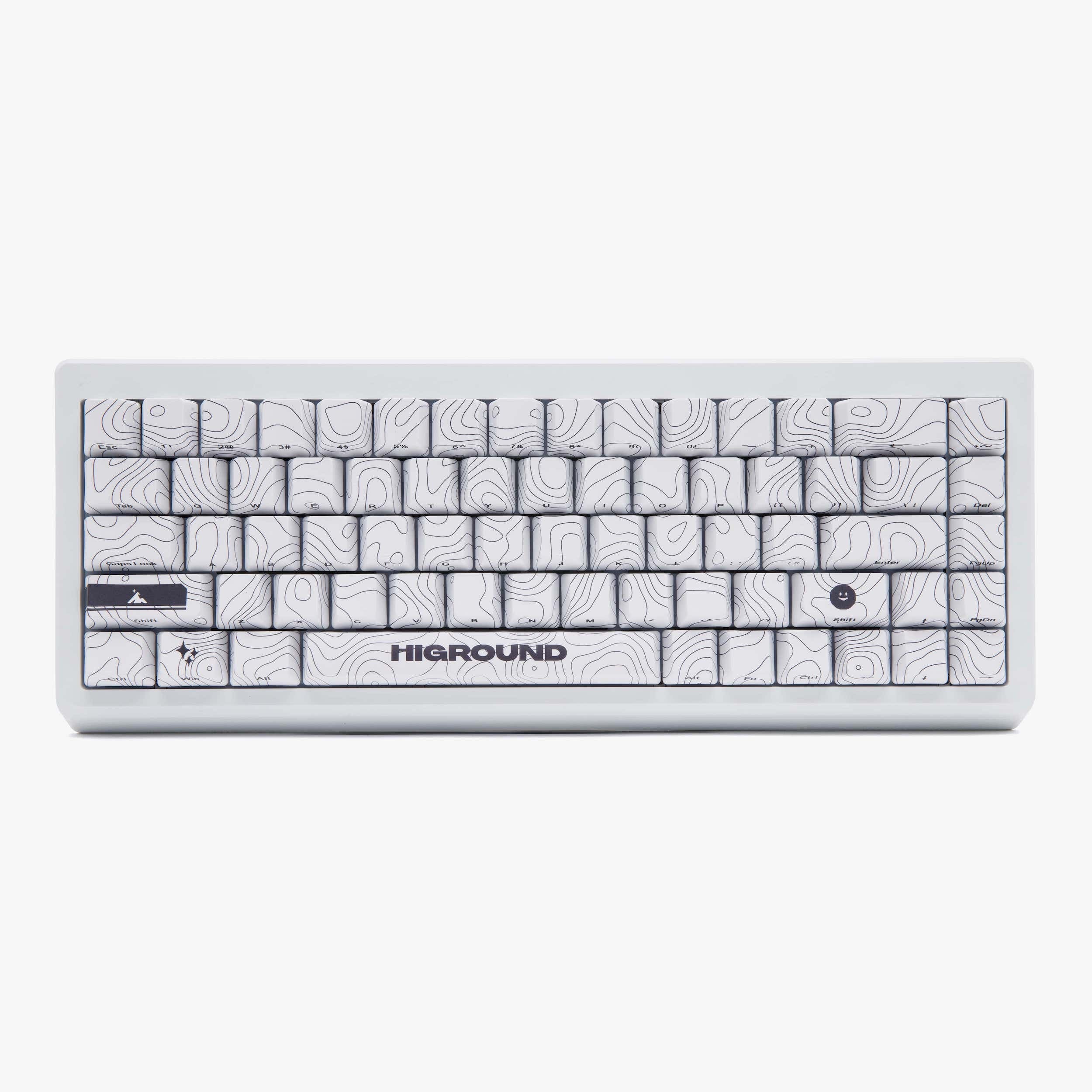 Higround Summit 2.0 65% Mechanical Gaming Keyboard - Snowstone White | Compact Wired RGB Backlit Keyboard for PC Gamers & Programmers | Perfect for Esports, Office Work & Typing