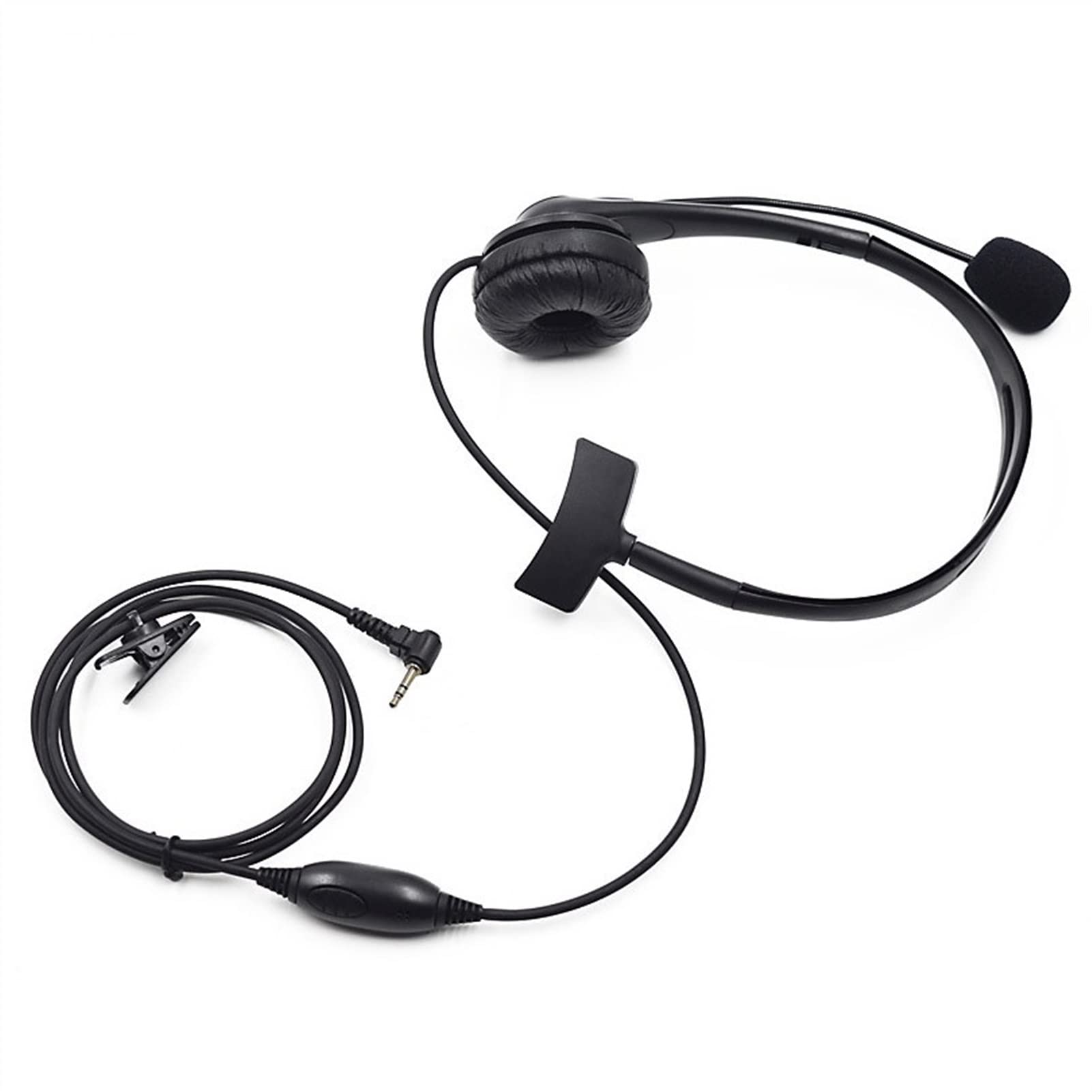 ARSMI 1 Pin Arm Microphone Earpiece Headset with PTT Button - Compatible with Motorola Walkie-Talkies - Portable Two-Way Radio Communication for Security, Construction & Outdoor Adventures
