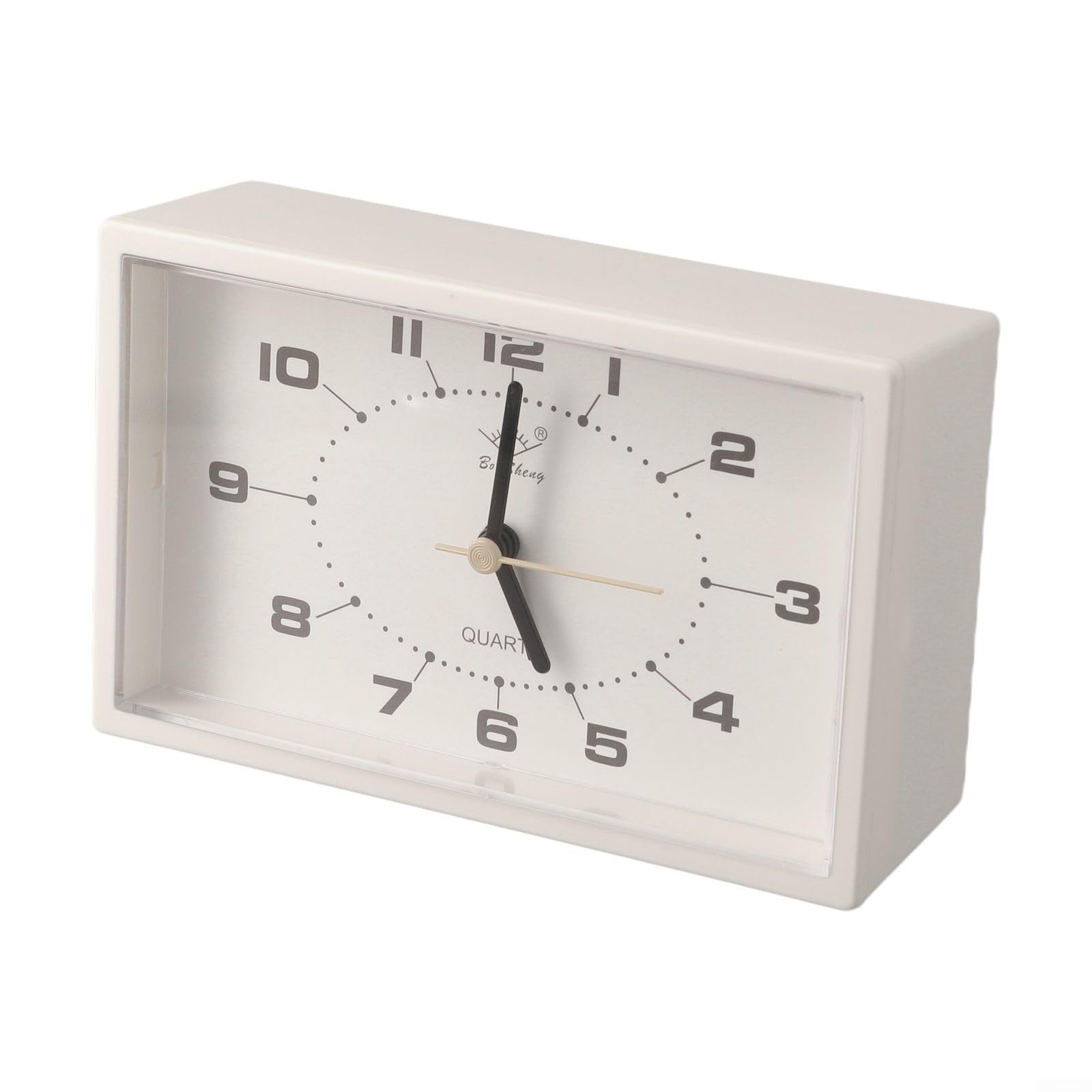 BlissfulAbode Silent Alarm Clock for Bedroom - Portable, Non-Ticking, Stylish Home Decor for Nightstand, Office, or Travel (White) - Perfect for Light Sleepers & Peaceful Mornings