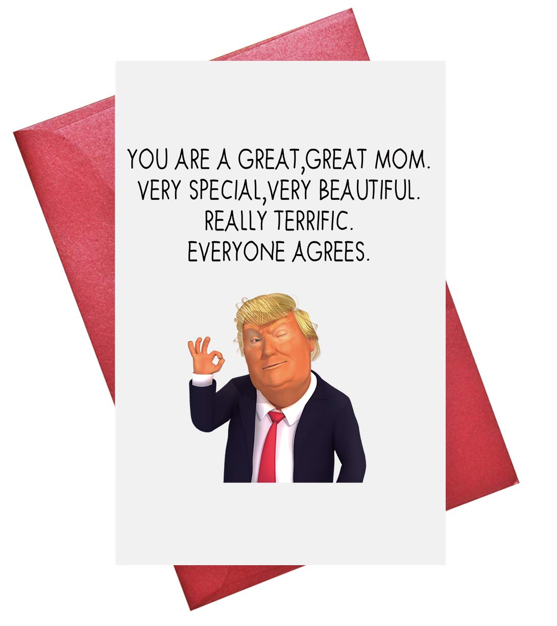 Funny Mother's Day Card - Hilarious Trump-Themed Birthday Greeting Card for Mom | Perfect for Mother's Day Gifts, Birthday Surprises & Humorous Celebrations
