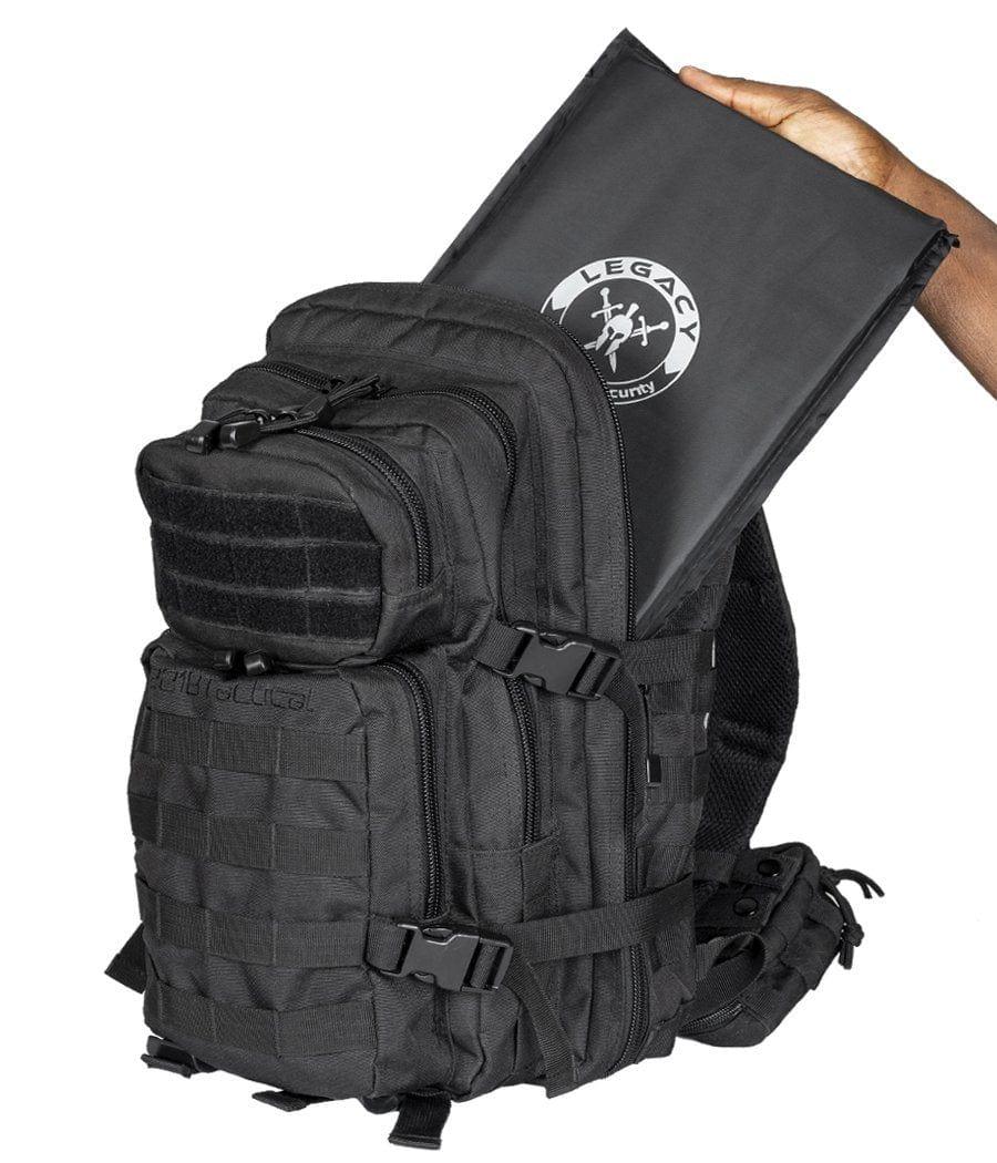 Tactical Assault Backpack with Level IIIA Armor Panel - Bulletproof Military Backpack for Outdoor Survival, Emergency Preparedness & Urban EDC