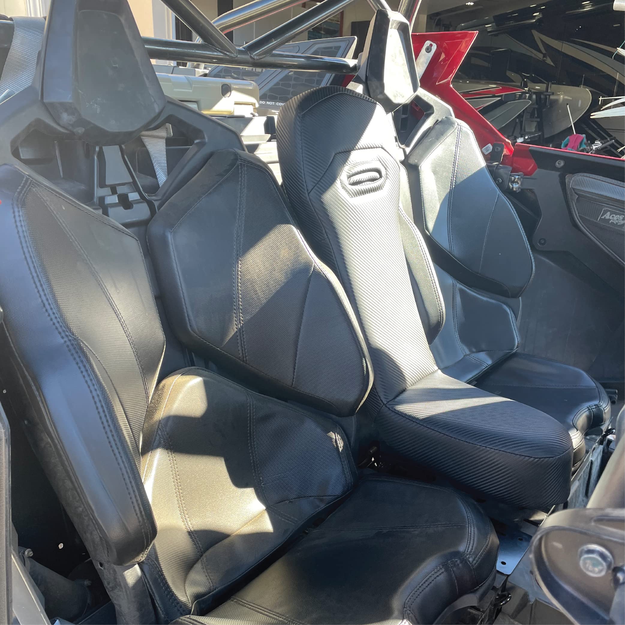 Aces Racing Polaris Pro XP Bump Seat for 2020+ XP4 Models - Rear Seat for 4-Seat UTVs (Black) - Perfect for Off-Road Adventures, Hunting & Trail Riding (5001)