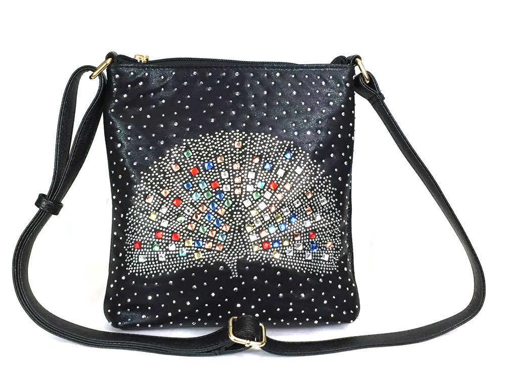 Sparkling Peacock Rhinestone Crossbody Bag for Women - Elegant Evening Party Clutch, Wedding Accessory & Night Out Purse