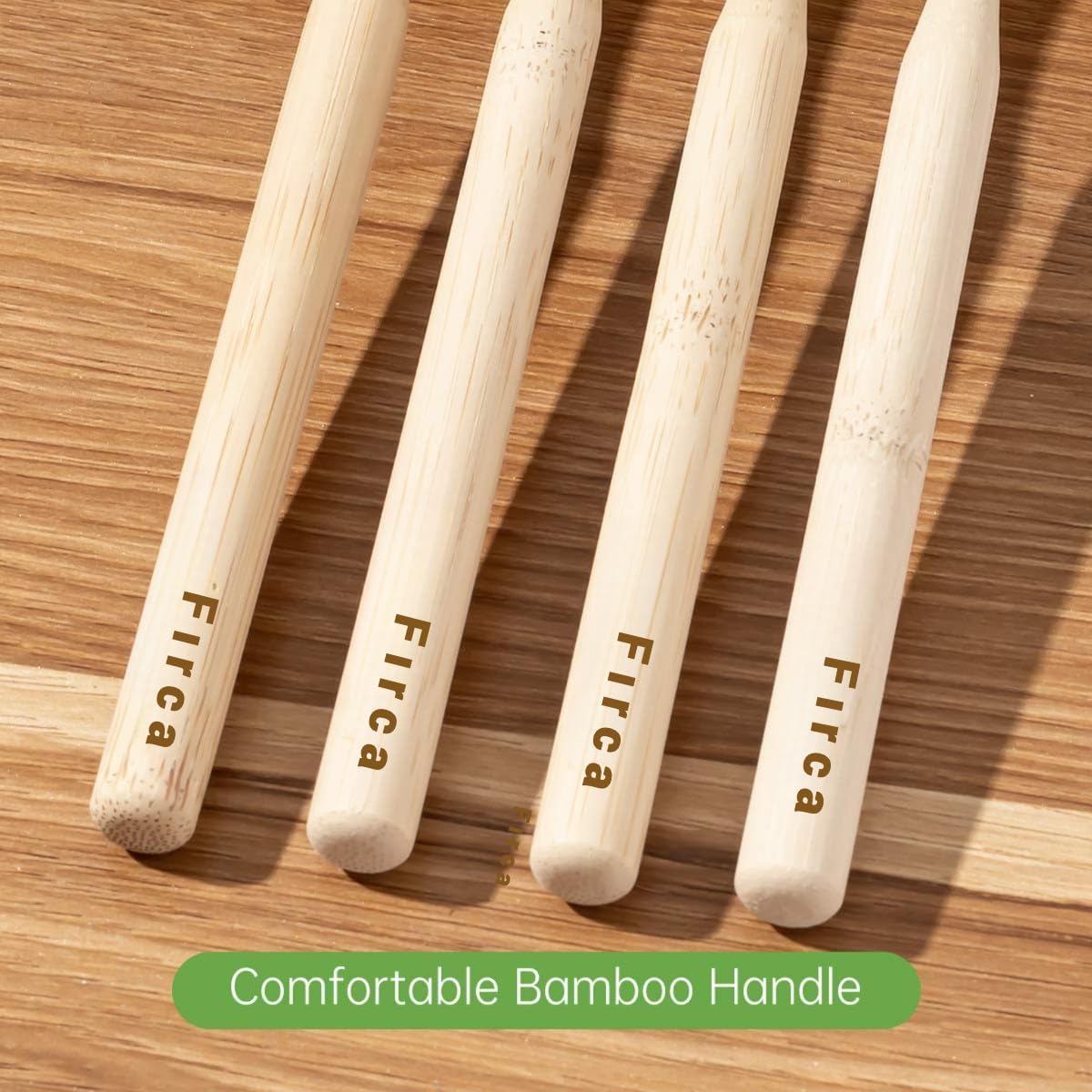 Eco-Friendly Bamboo Toothbrush with Extra Soft Bristles - Biodegradable, Natural & Gentle for Sensitive Teeth & Gum Recession - 4 Pack - Perfect for Travel, Home & Zero-Waste Lifestyle