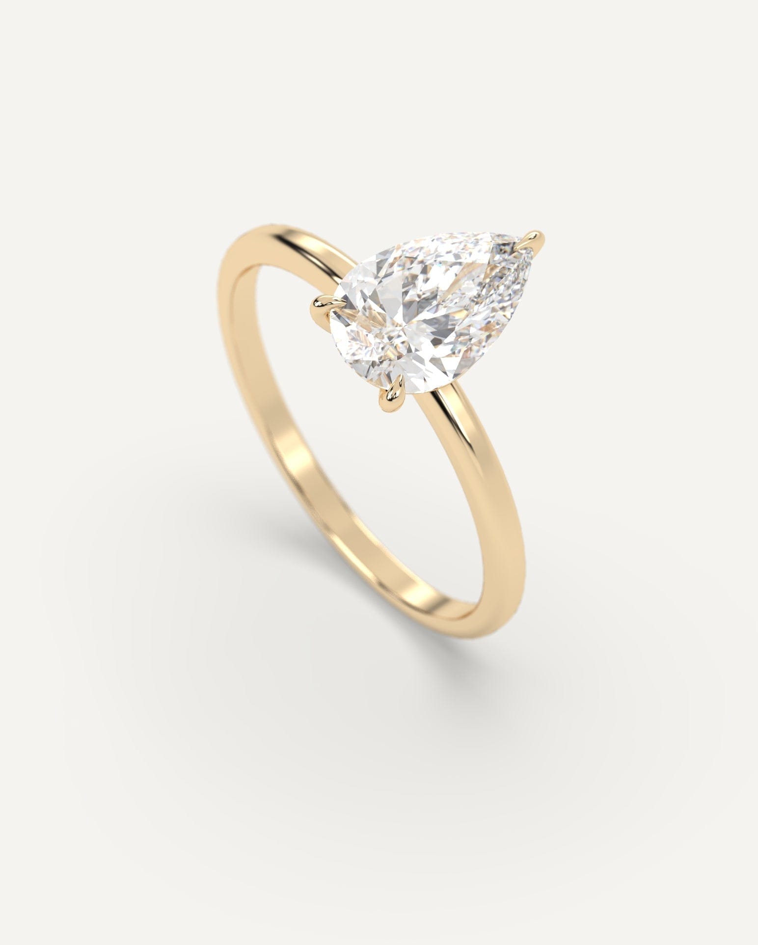 2 Carat Pear Cut Diamond Engagement Ring for Women - Elegant Solitaire Wedding Band, Anniversary Gift, Proposal Jewelry - Perfect for Bridal, Special Occasions & Romantic Moments