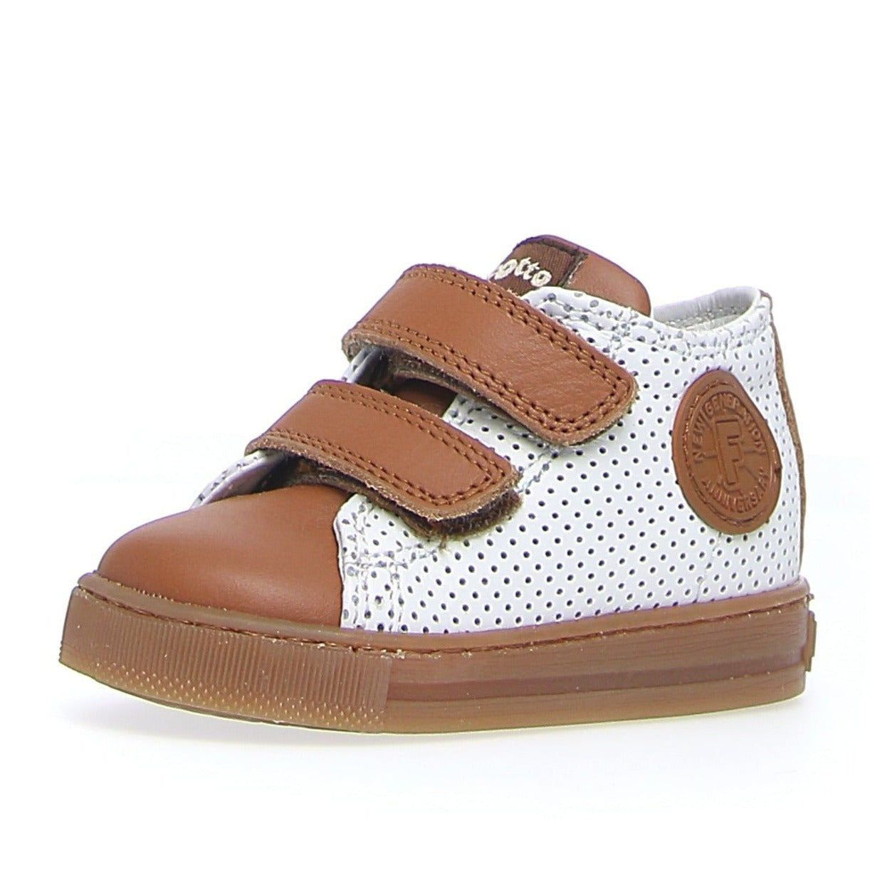 Falcotto Michael Fashion Sneakers for Boys and Girls - Cognac & White | Comfortable Kids Shoes for School, Play & Everyday Wear