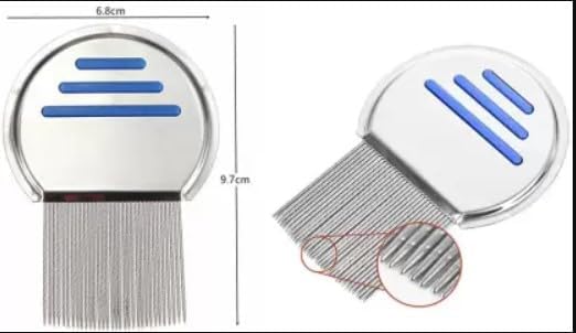 ELITEWAVE Stainless Steel Lice Comb for Women & Kids - Fine Tooth Nit & Egg Removal Comb - Effective Scalp Louse & Egg Remover - Perfect for Home, School & Travel Use