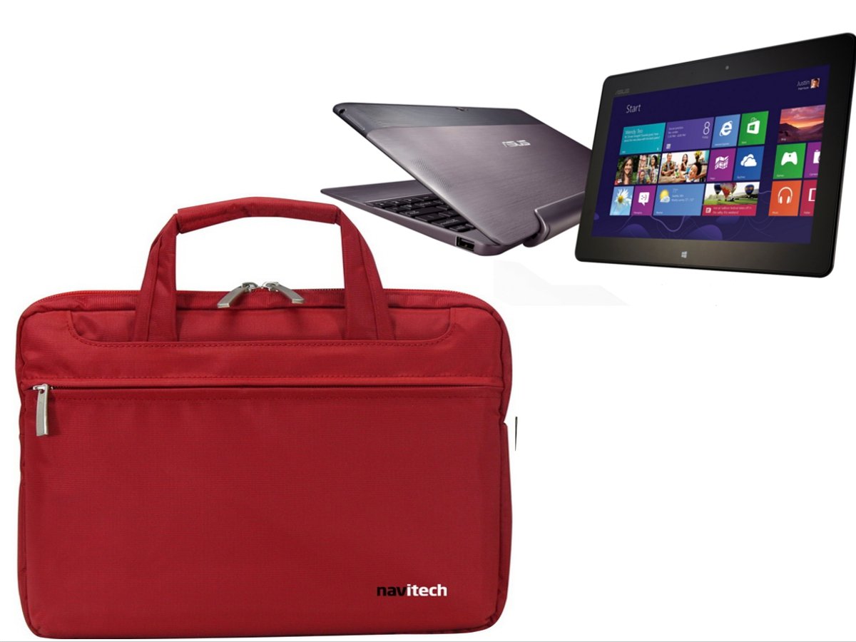 Navitech Ruby Red Ultrabook Laptop Notebook Case Cover Bag - Compatible with Asus VivoBook & Windows 8 Tablets - Perfect for Work, School & Travel Protection