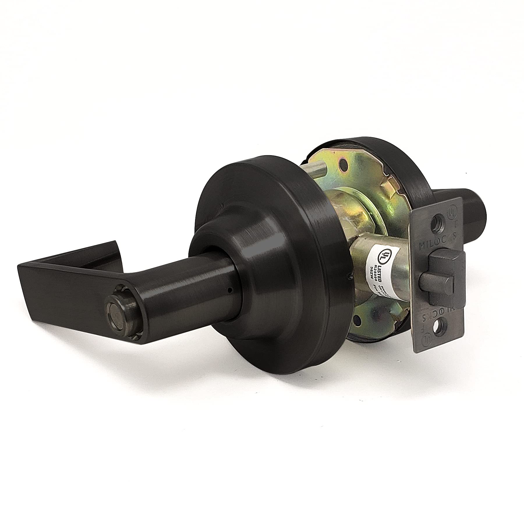 MiLocks Grade 1 Commercial Heavy Duty Cylindrical Lever Door Lock - Oil Rubbed Bronze Finish, ANSI/BHMA Certified for Privacy - Perfect for Offices, Hotels, and Commercial Buildings