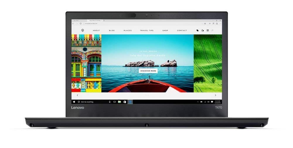 Lenovo ThinkPad T470 14-Inch Business Laptop - Intel Core i5-6200U, 8GB RAM, 256GB SSD, Windows 10 Pro (Renewed) - Perfect for Remote Work, Office & Business Travel