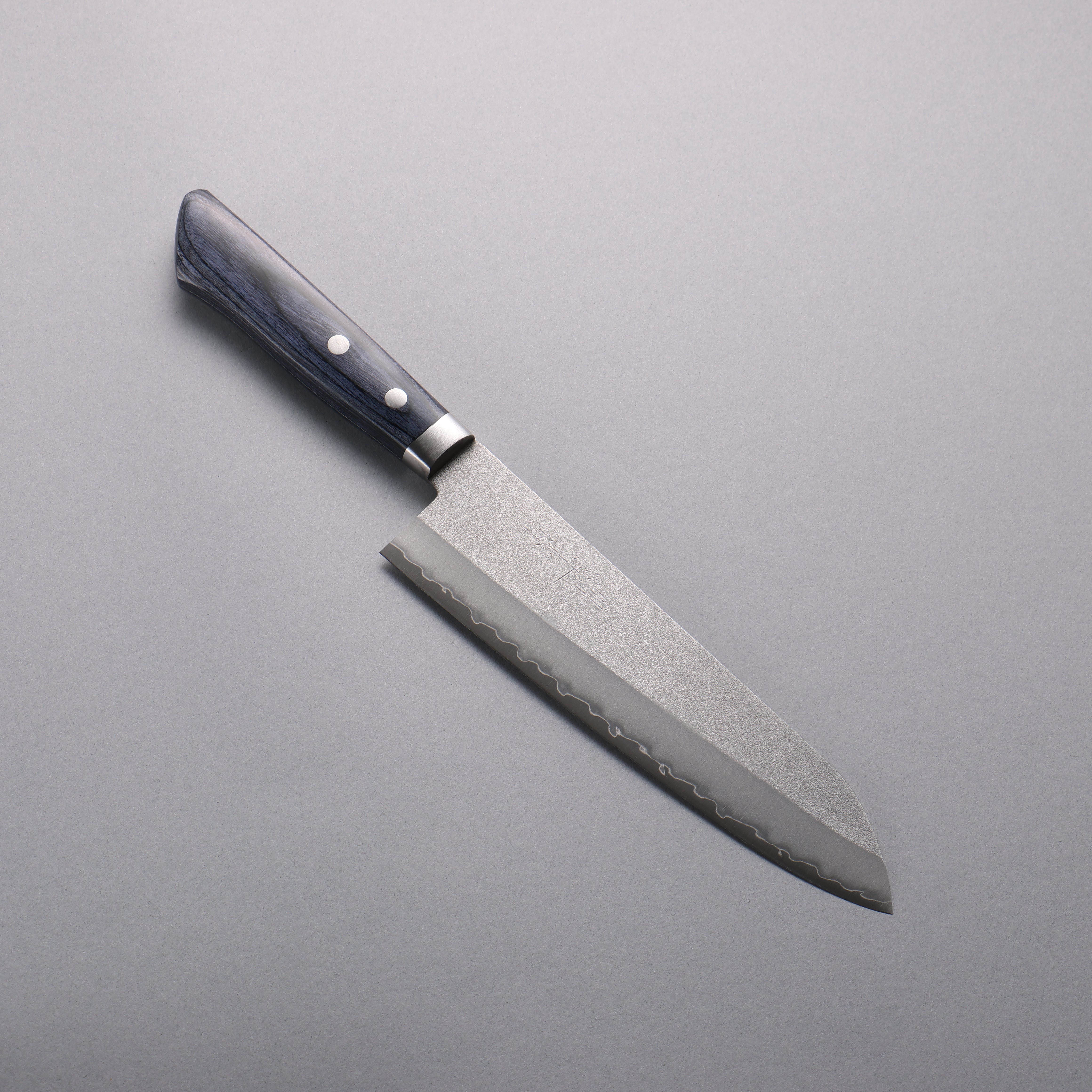 Kunihira VG1 Nashiji Gyuto 180mm Japanese Chef Knife with Navy Blue Pakkawood Handle - Perfect for Sushi, Meat Cutting & Professional Kitchen Use
