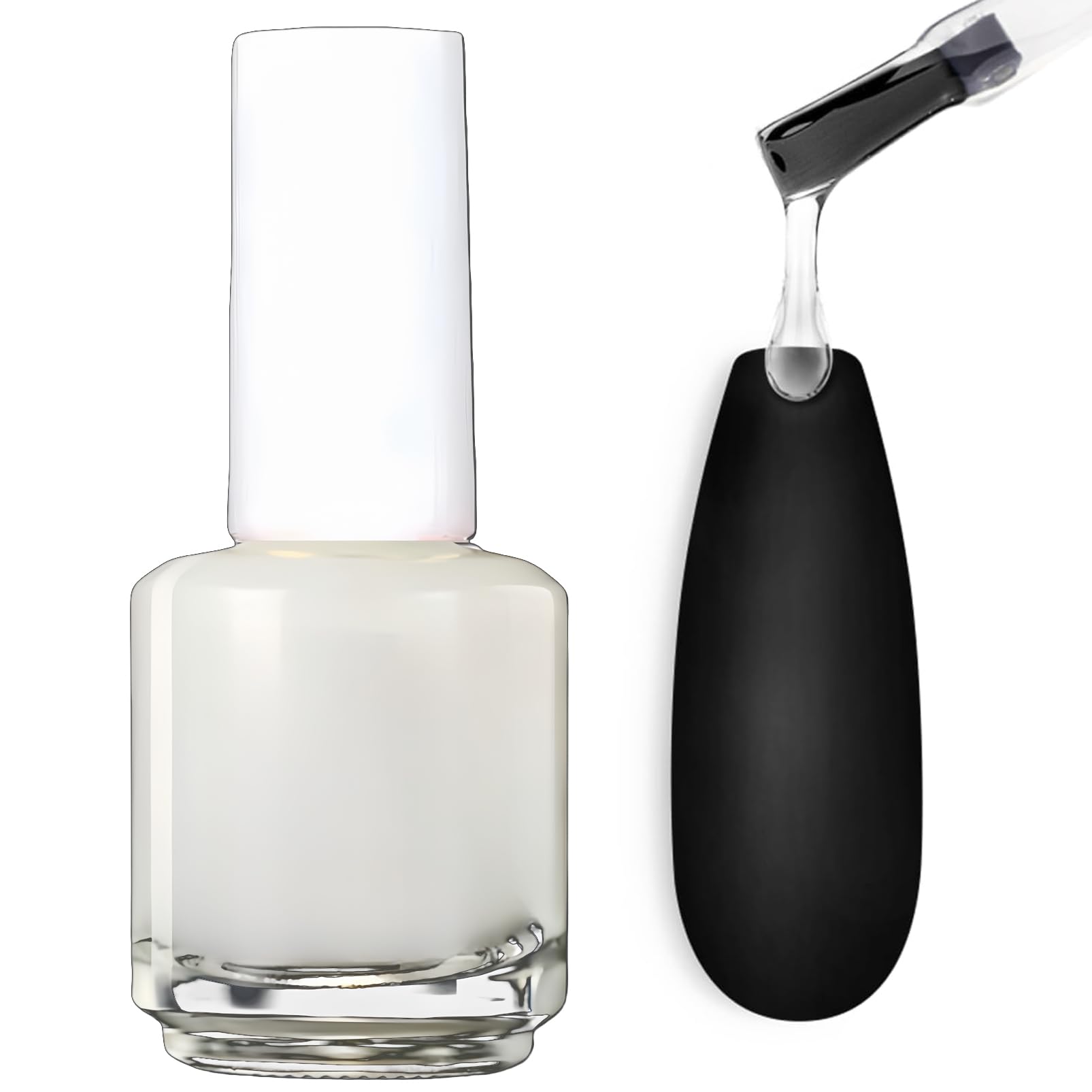 Long-Lasting Matte Top Coat Nail Polish - No UV Light Needed - 16ml Gel Matte Finish for Women & Girls - Perfect for Everyday Wear, Special Occasions & DIY Manicures