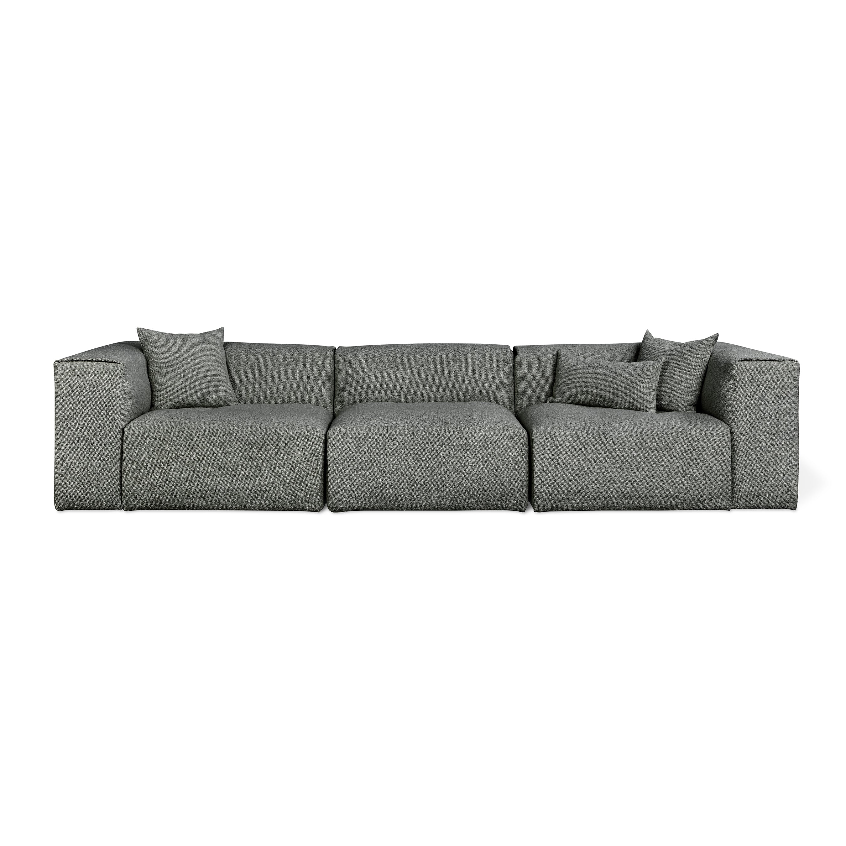 Modular 3-Piece Sectional Sofa Set - Modern L-Shaped Couch with Reversible Chaise for Living Room, Lounge & Family Room - Comfortable Fabric Sofa for Home Decor