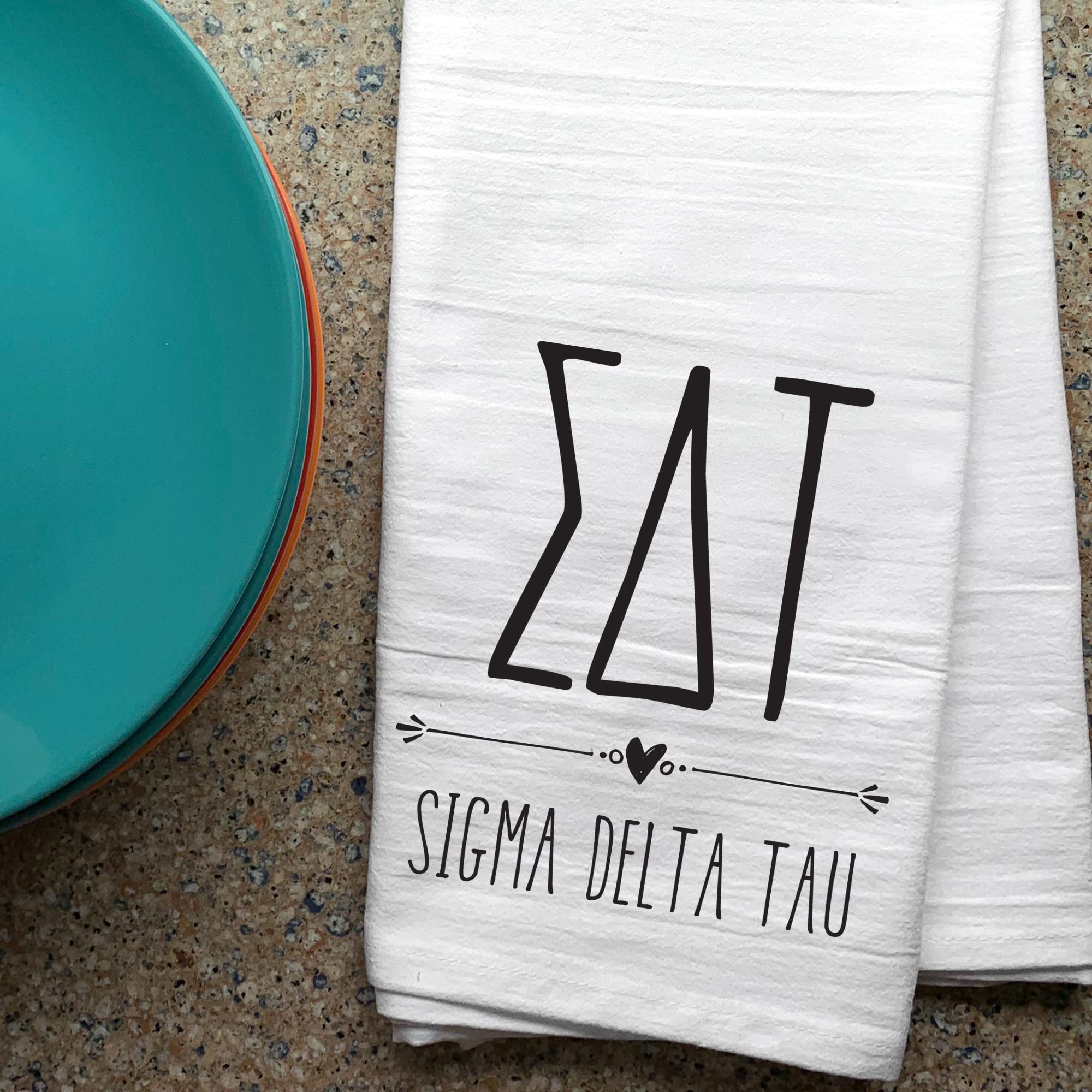 Sigma Delta Tau Kitchen Towels - Sorority Dish & Tea Towels for Kitchen Decor & Gifts
