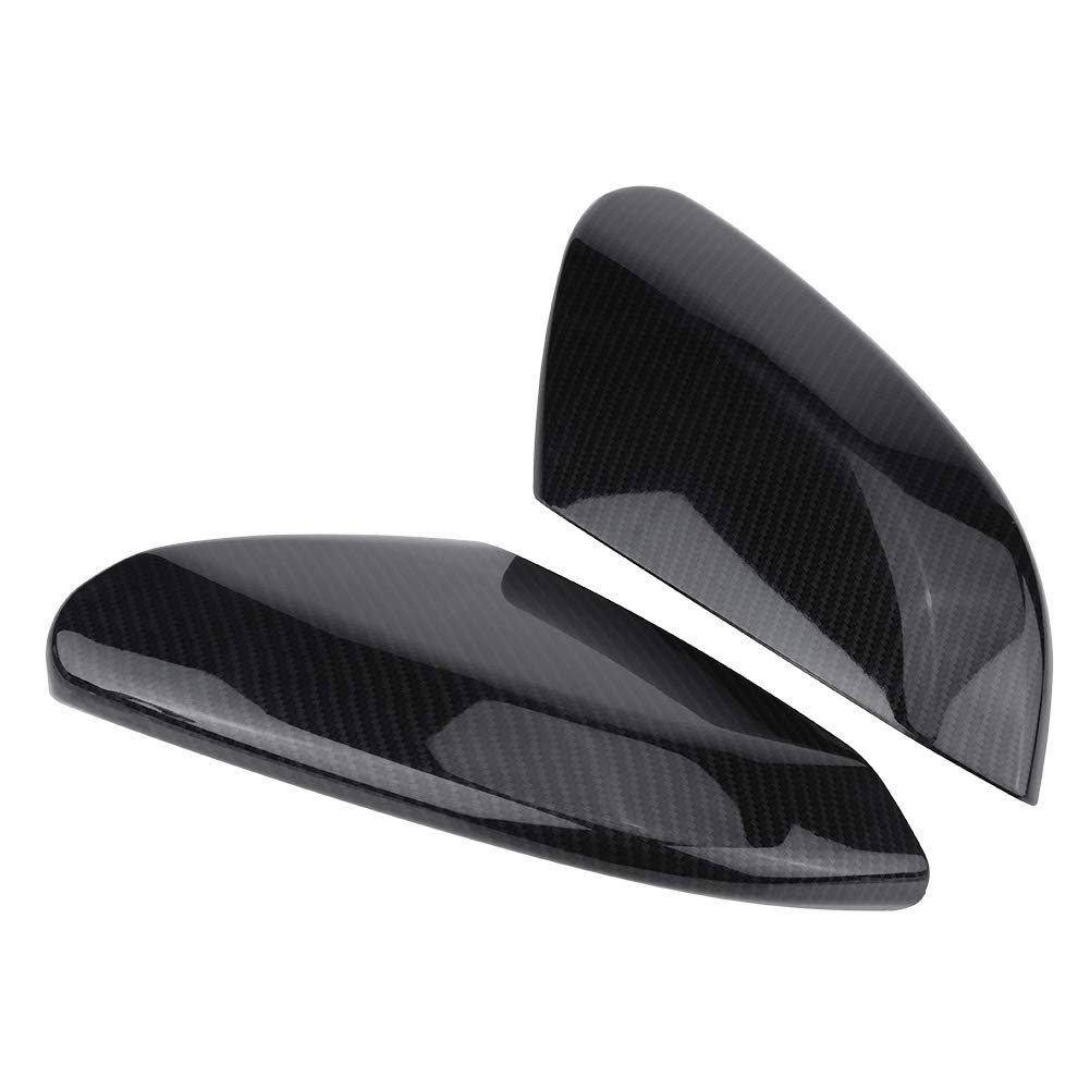 Carbon Fiber Mirror Caps for Honda Civic 2016-2019 - Black Rearview Mirror Cover Set (2PCS) - Compatible with Sedan, Coupe & Hatchback Models - Enhance Style & Protection for Daily Driving & Car Shows