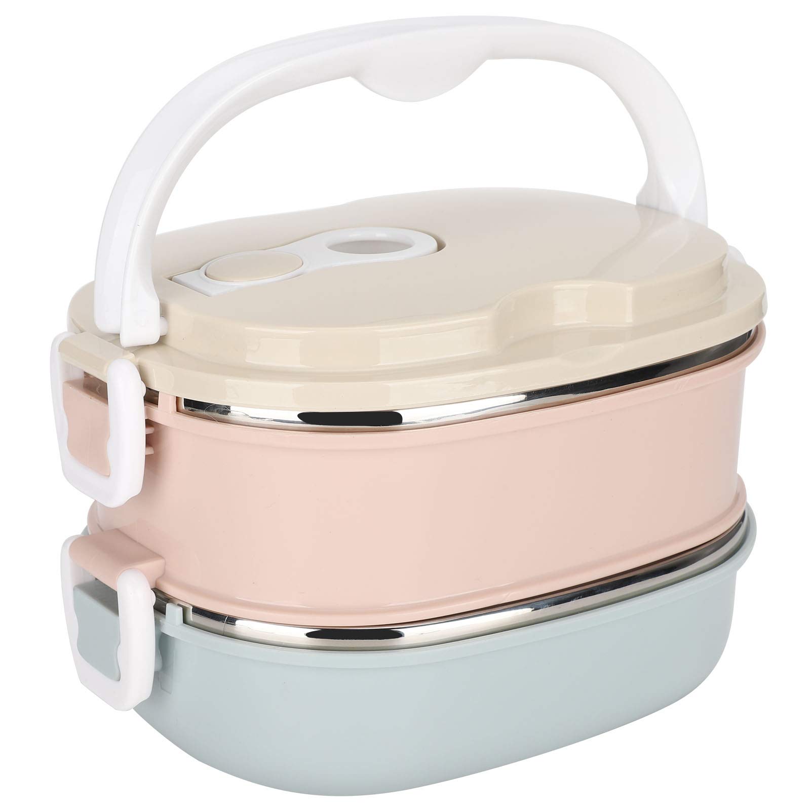 Niiyen 2-Layer 1800ml Stainless Steel Lunch Box - Stackable Bento Food Container for Adults - 304 Grade, Leakproof & Portable - Ideal for School, Office, Camping & Travel