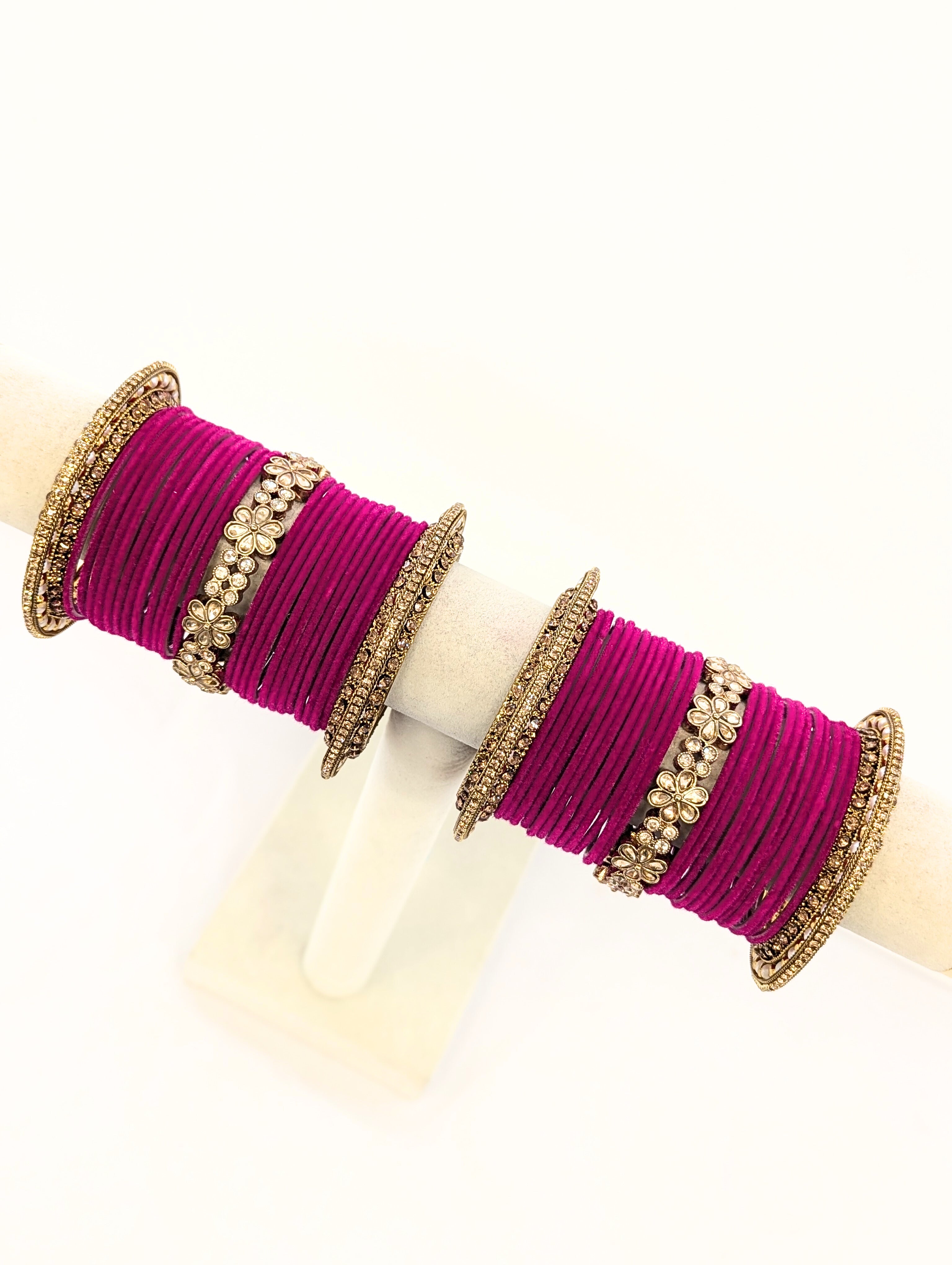 Samaira Stones Bangles - 2 Hand Set of Stylish Beaded Bracelets for Women | Perfect for Boho Fashion, Festivals, and Everyday Wear