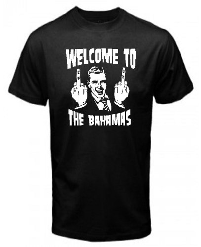 Funny Bahamas Man Flipping Bird Patriotic T-Shirt - American Pride Graphic Tee for Beach Parties & Casual Wear