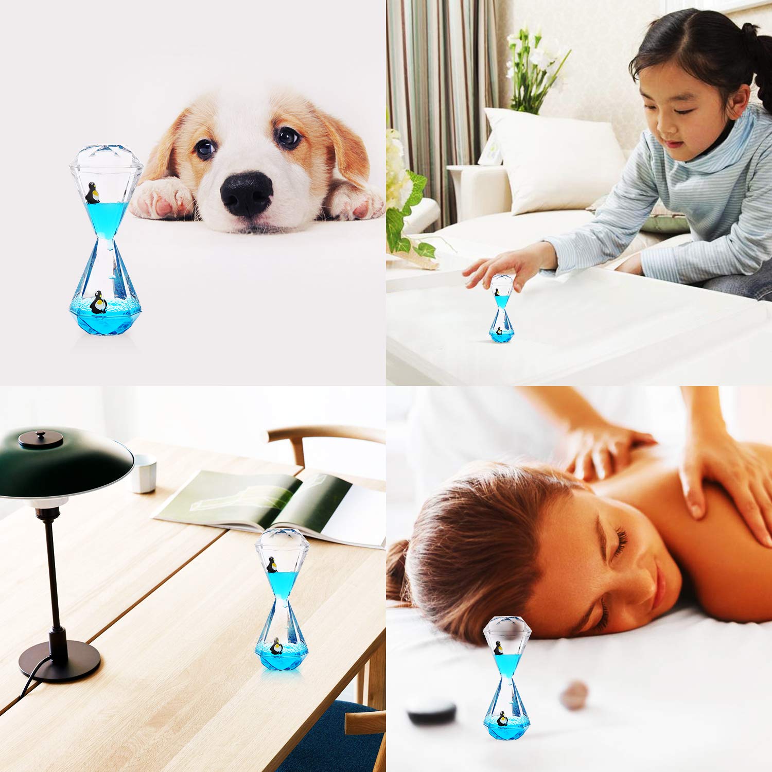 YUE MOTION - 3-Pack Liquid Motion Bubbler Sensory Toys for Kids & Adults | Calming Relaxation Timer for Autism, Stress Relief & Focus | Desk Decor for Office, Classroom & Home Use