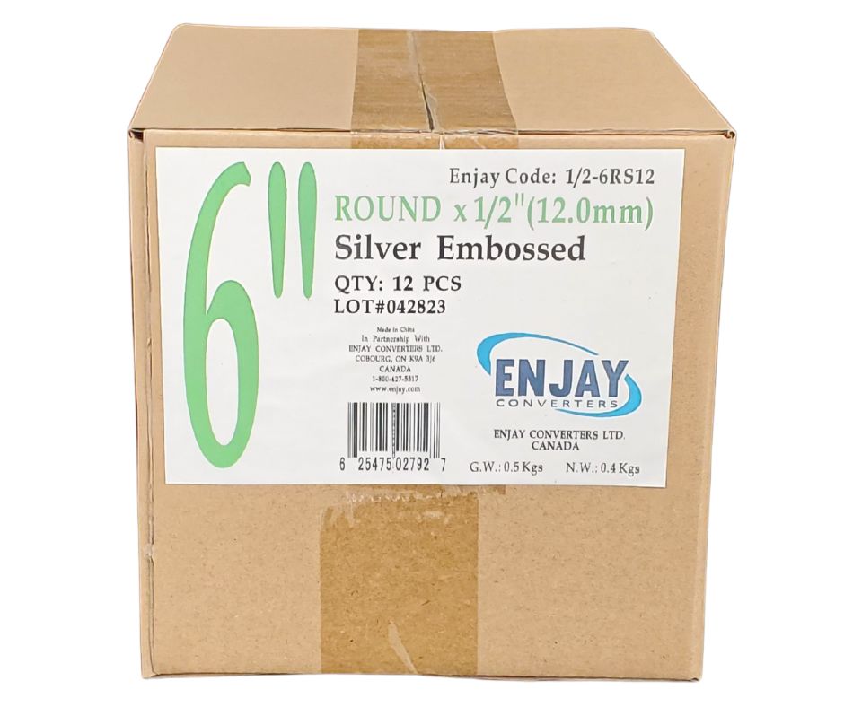Enjay 10-Inch Round Silver Cake Board - 1/2 Inch Thick, Sturdy & Durable for Professional Baking, Wedding Cakes, and Dessert Displays