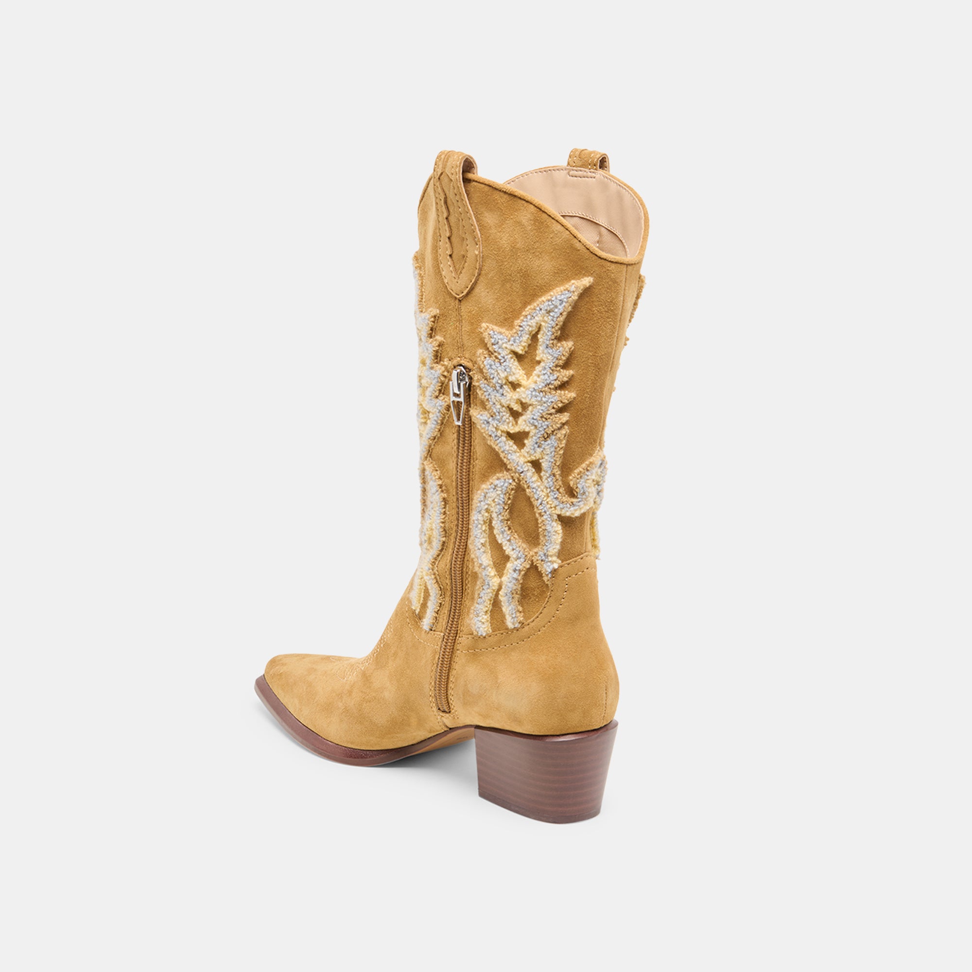 VILA Women's Caramel Suede Boots - Comfortable Ankle Booties for Fall & Winter Fashion | Perfect for Casual Outfits, Office Wear & Date Nights