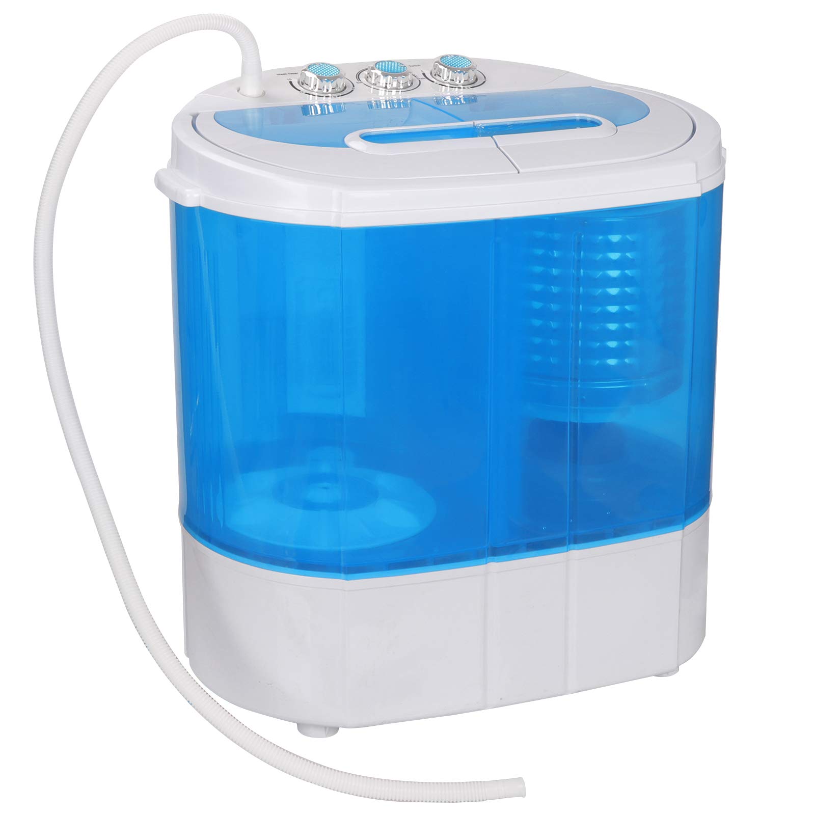 ZENY Portable Mini Twin Tub Washing Machine - 9.9lbs Capacity Compact Laundry Washer & Spin Dryer for Apartments, Dorms, RVs - Lightweight & Space-Saving (Blue) - Perfect for Small Spaces, Travel & Off-Grid Living