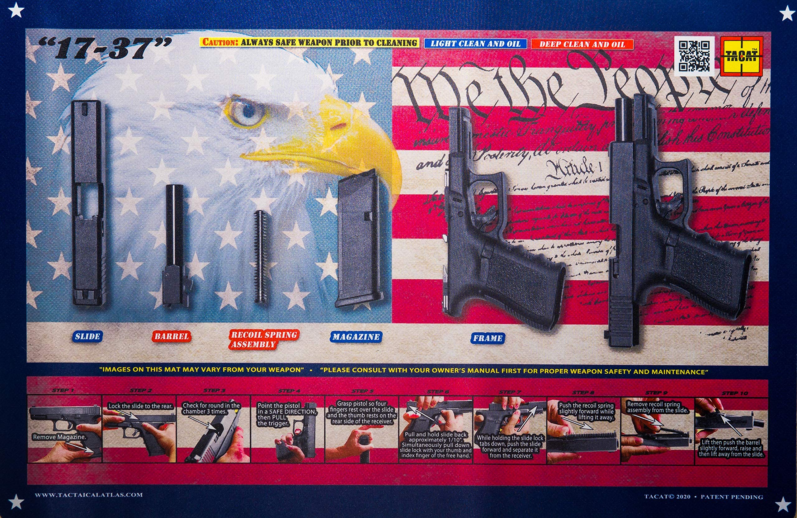 Tactical Gun Cleaning Mat - Durable for Firearm Maintenance