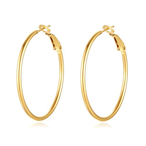 1 Pair Gold-50mm