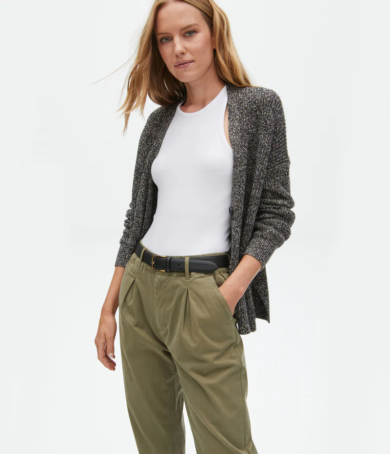 Florence Cardigan Sweater - Black Combo | Women's Casual Knit Cardigan for Fall & Winter | Perfect for Office, Coffee Dates, and Cozy Evenings
