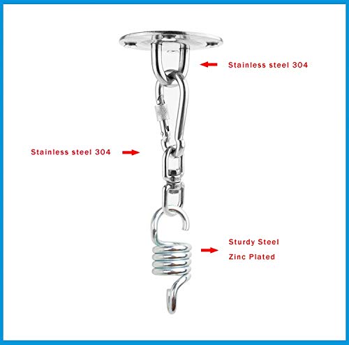 Heavy Duty Swing Hanger Set - Anchor Bracket Hook for Hammock Stand, Yoga Swing, Brazilian Hammock & Outdoor Swing Chair - Indoor/Outdoor Ceiling Mount Hooks with Easy Installation (Concrete Wall Mount) - Perfect for Backyard, Patio, Garden & Home Relaxation