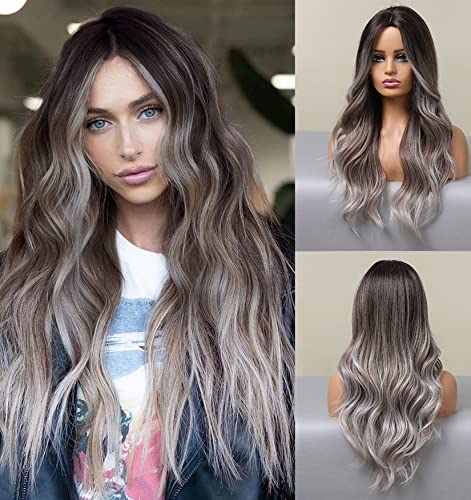 Platinum Blonde Ombre Lace Front Wig - Natural Looking Human Hair Wig for Women | Perfect for Cosplay, Parties & Daily Wear