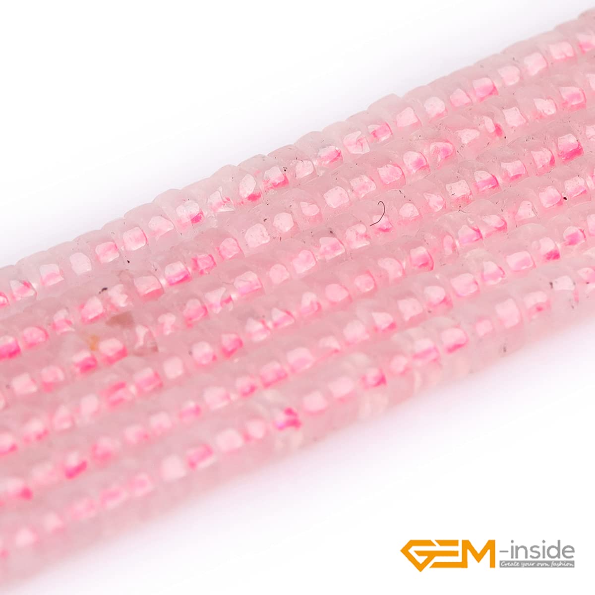 Pink Rose Quartz Beads 2X4mm Rondelle - 155Pcs Smooth Gemstone Beads for Jewelry Making, Healing Crystal Stones, DIY Bracelets & Necklaces - Perfect for Spiritual Gifts & Meditation Accessories
