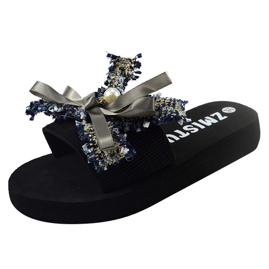 RUIY Women's Non-Slip Beach Sandals - Floral Summer Wedge Shoes for Casual Walking, Outdoor & Vacation Use