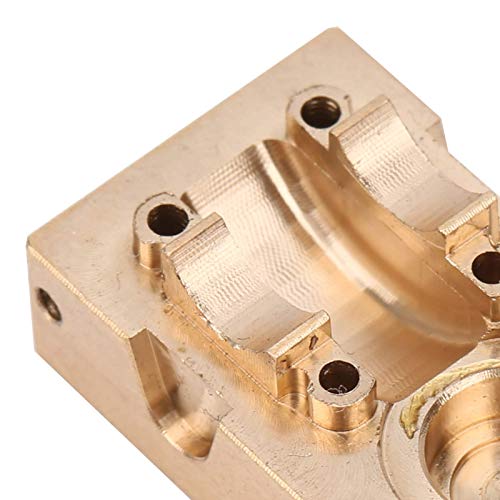 Brass Diff Axle Cover & Counterweight for SCX24 AXI00002 90081 1/24 RC Crawler - Heavy-Duty Upgrade Part for Off-Road Performance & Durability | Perfect for Rock Crawling, Trail Adventures & Competitive RC Racing