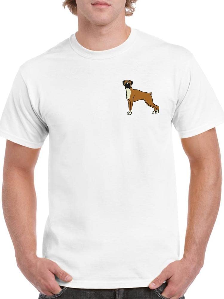 Smartprints SPIdeals Men's Graphic T-Shirt - Boxer Dog Design - Regular Fit White Cotton Tee - Casual Wear & Street Style Outfit