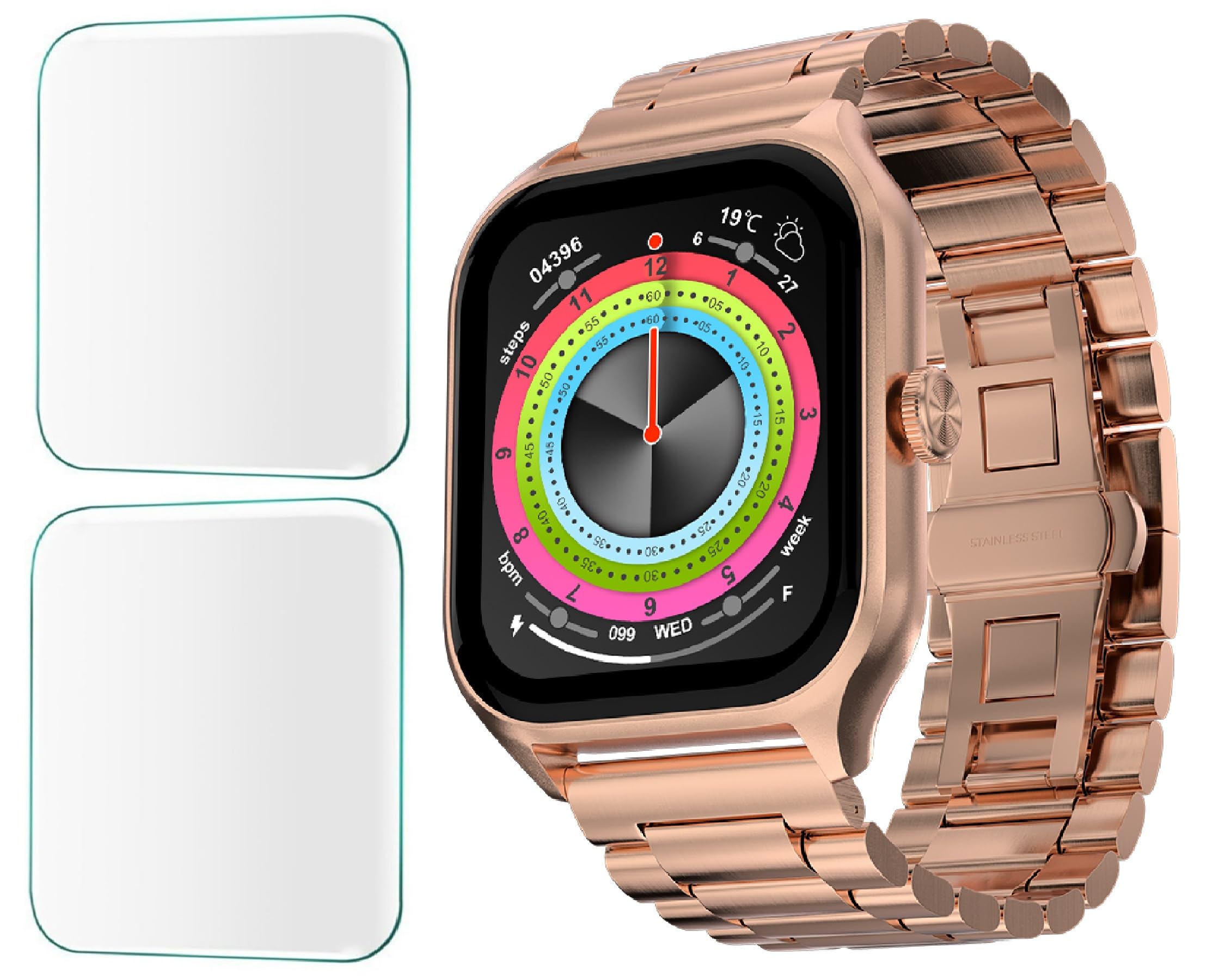 Fire-Boltt Solaris 1.78 Inch Smart Watch Screen Protector - 2 Pack 9H Hardness TPU Film, Anti-Scratch, Touch Sensitive, Ultra Thin & Durable for Workouts, Running & Daily Use