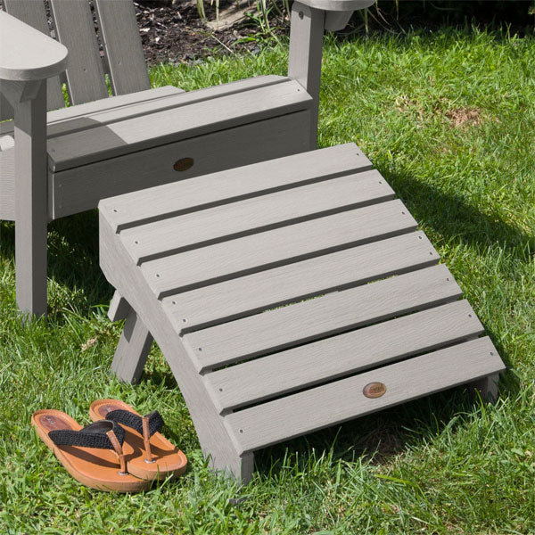 Premium Outdoor Folding Adirondack Ottoman - Waterproof Patio Footrest & Garden Lounge Chair Accessory for Deck, Poolside & Backyard Relaxation